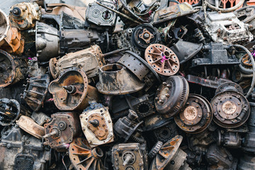 garbage wheel for background and industry photo
