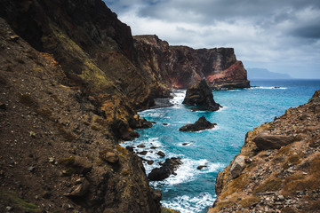 Fototapeta na wymiar Cliffs of Ponta de São Lourenço in Madeira