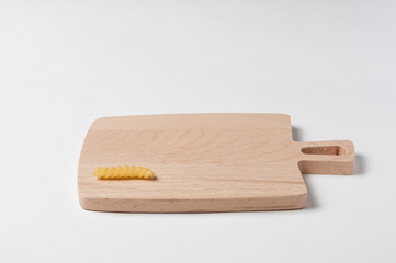Italian pasta on a cutting board. Italian food