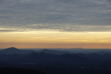sunset in mountains