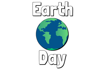 Earth Day holiday concept. Earth globe. Template for background, banner, card, poster with text inscription. Vector EPS10 illustration.