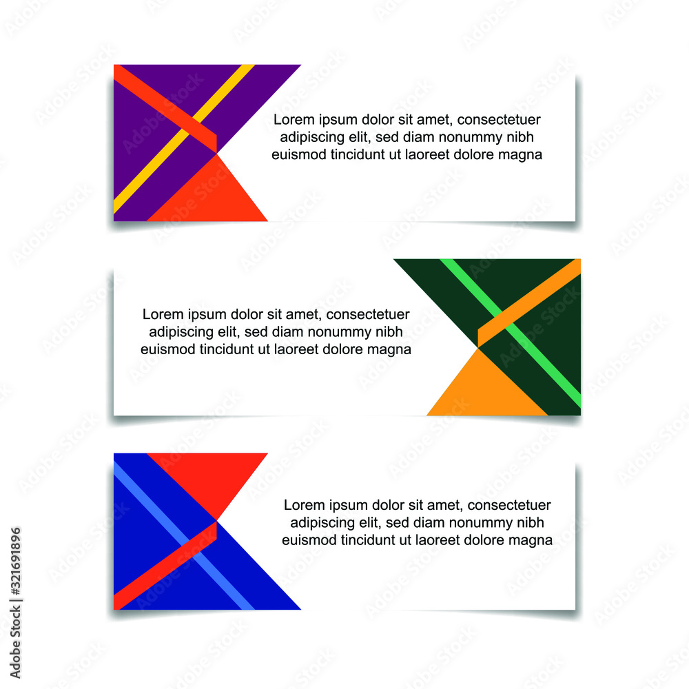 Aufkleber Abstract Web banner design background or header Templates vector illustration