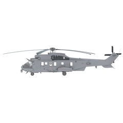 Fototapeta na wymiar Military helicopter on a white background. Isolate.