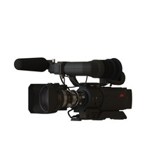 A video camera on a white background. Isolate.