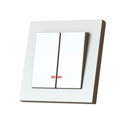White switch on a white background. Isolate.