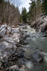 Fototapeta premium River Arle, near Argentiere, Chamonix, France