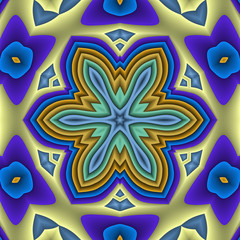 3d effect - abstract floral graphic