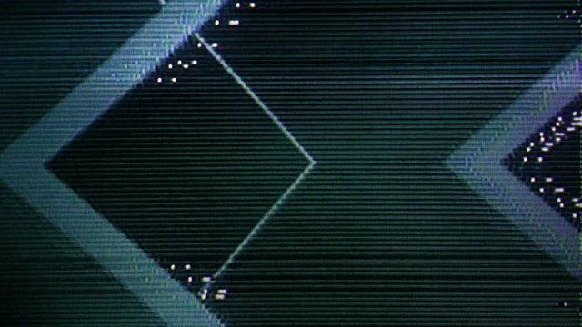 Analog retro style visuals with brightness variations, symetrical pattern and fast moving detailed pattern.