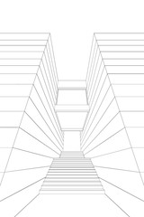 architectural sketch perspective of building 