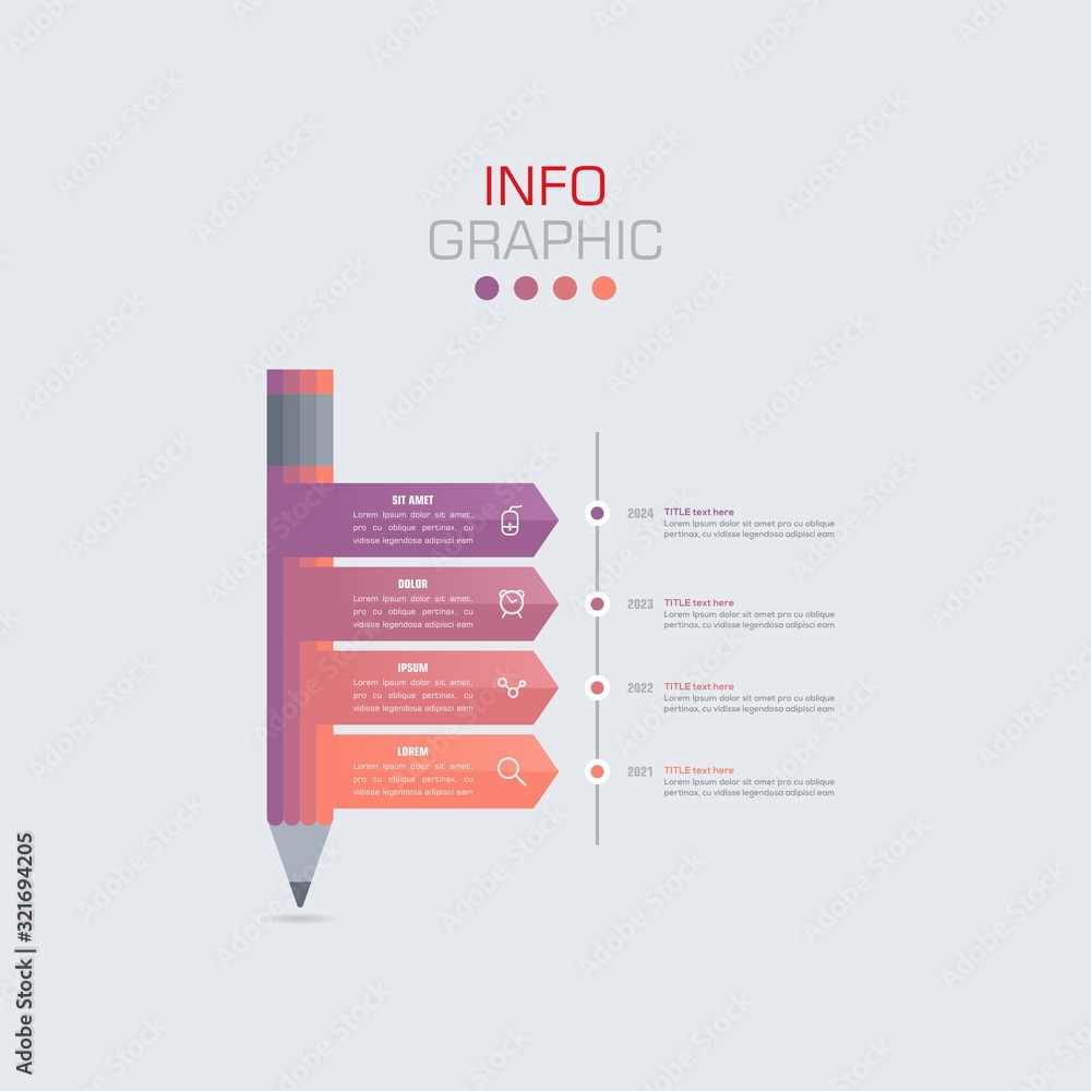 Poster business data visualization. infographic element with icons and options or steps. can be used for pr