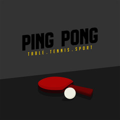 Table Tennis Bat and Table Tennis ball