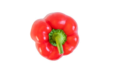 close up of sweet red chili isolated on white background with clipping path.