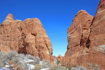 Fototapeta premium Rock formations in the Arches national Park, Utah 