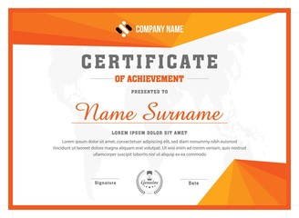 Creative achievement modern certificate template design