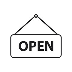 open sign icon design vector logo template EPS 10