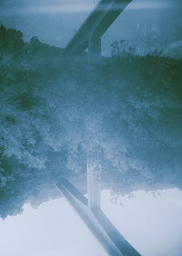 bridge on abstract background