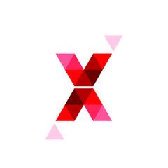 the logo letter X. Modern template. with a red texture on a white background. A logo technology for companies, digital and graphic 