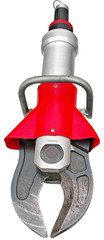 Closed jaws of a mechanical hydraulic rescue tool