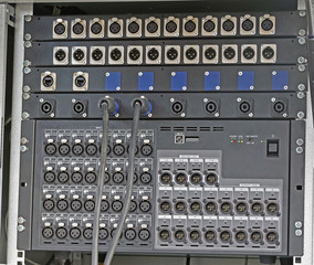 Audio inputs on sound mixer