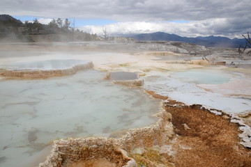 Yellow Stone Nationalpark Wyoming Mammoth Hot Springs