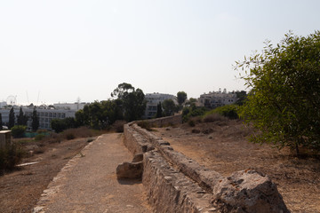 Fototapeta premium Ayia Napa, Cyprus - September 07, 2019: Ancient aqueduct in Agia Napa, Cyprus