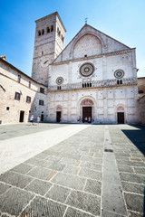 Assisi Cathedral. Dedicated to San Rufino (Rufinus of Assisi) is a major church in Assisi, Italy,...