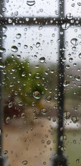 Gotas de agua en la Ventana