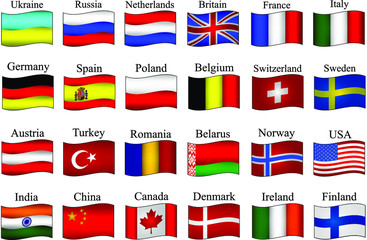 flags of different countries of the world