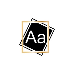 Aa letter  illustration icon design template