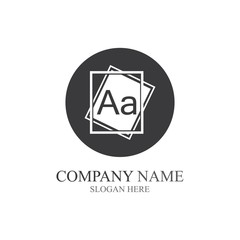 Fototapeta premium Aa letter illustration icon design template