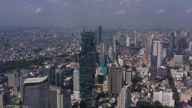 Aerial Thailand Bangkok Downtown September 2019 Sunny Day 4K Mavic Pro  Aerial video of downtown Bangkok in Thailand on a beautiful sunny clear day.
