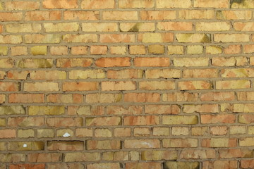 Retro brick wall old golden color texture, great design for any purposes.