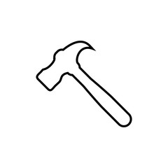 hammer icon design vector logo template EPS 10