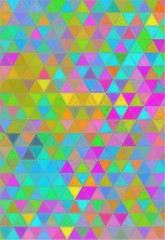 Gradient art and vibrant colors triangle mosaic background.