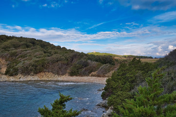 Fototapeta premium View from the Gulf of Baratti Tuscany Italy