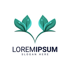 Modern natural logo template vector eps 10