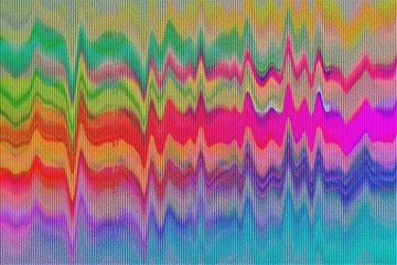Abstract glitch art colorful lines background.