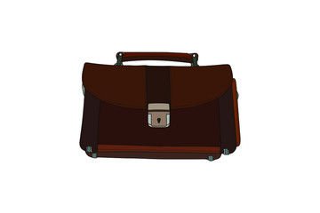 men's bag, man purse. eps10 vector stock illustration. 