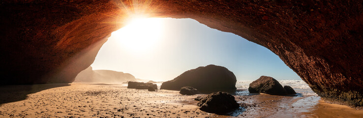 Panorama Steinbogen an der Atlantikk&uuml;ste, Marokko
