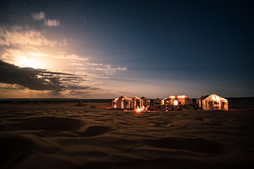 Zeltlager in der Sahara Wüste von Marokko