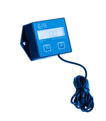 lack plastic waterproof induction digital tachometer for outboard engine with wires isolated on...