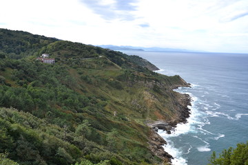 shore of the Bay of Biscay towards Tximistarri from Mount Igeldo, San Sebastian