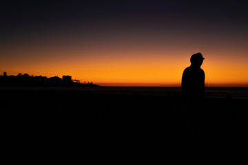 Fototapeta na wymiar sunset silhouette