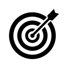 Goal icon. Target isolated on white background. vector illustration.