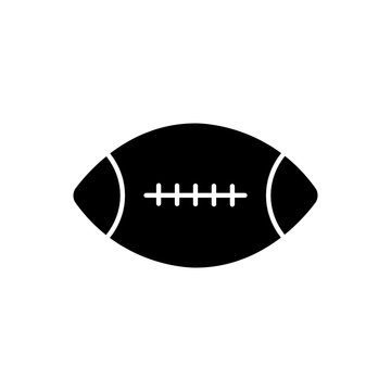 Rugby ball outline icon isolated. Symbol, logo illustration for mobile concept, web design and games.