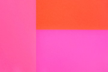 Abstract modern background with neon pink purple and red lush lava colors. Minimal contemporary design. Colorful paper color blocks mock up. Trendy color block design. Textured geometric background