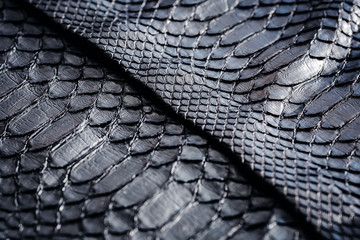 Snake skin pattern texture. Reptile leather. Python leather background. 