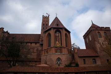 Fototapeta na wymiar Malbork castle front view 
