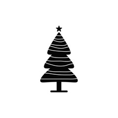 Christmas tree icon design vector logo template EPS 10