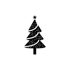 Christmas tree icon design vector logo template EPS 10